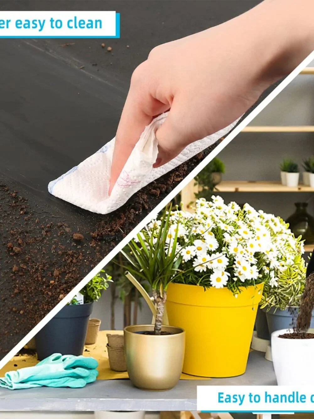 Extra Large Repotting Mat for Indoor Plant Transplanting and Mess Control 43.5